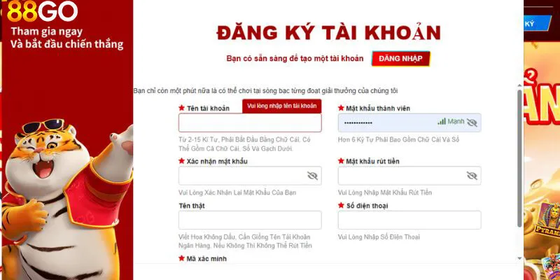Chi tiết các bước đăng ký tài khoản