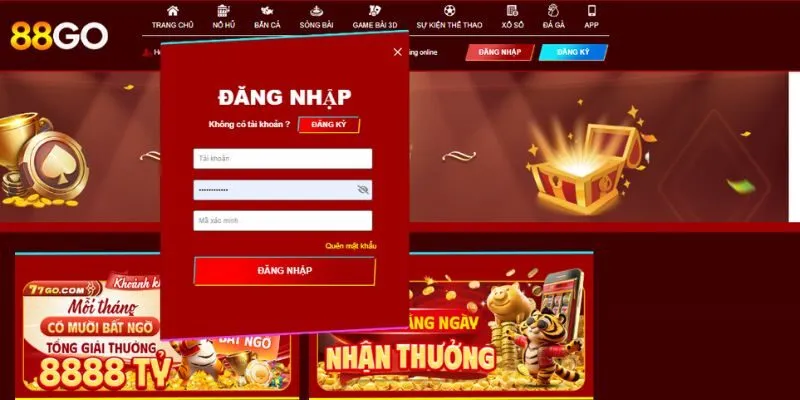 Các bước đăng nhập 88go chi tiết dễ hiểu