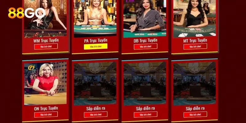 Điểm danh những sản phẩm được yêu thích nhất tại casino 88Go