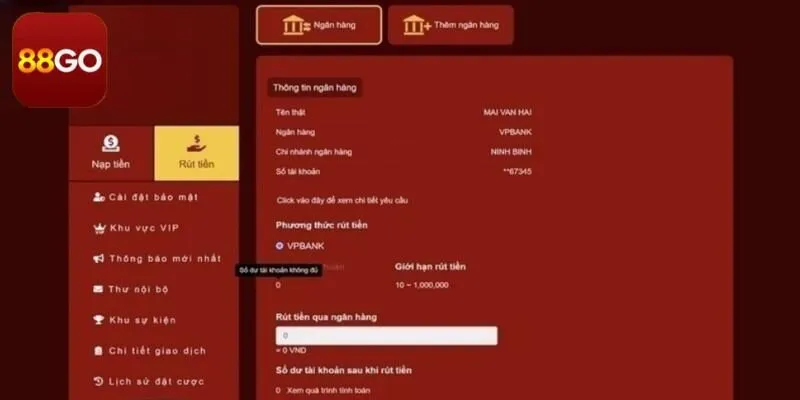04 bước đơn giản để tiền thắng cược về tài khoản thành công